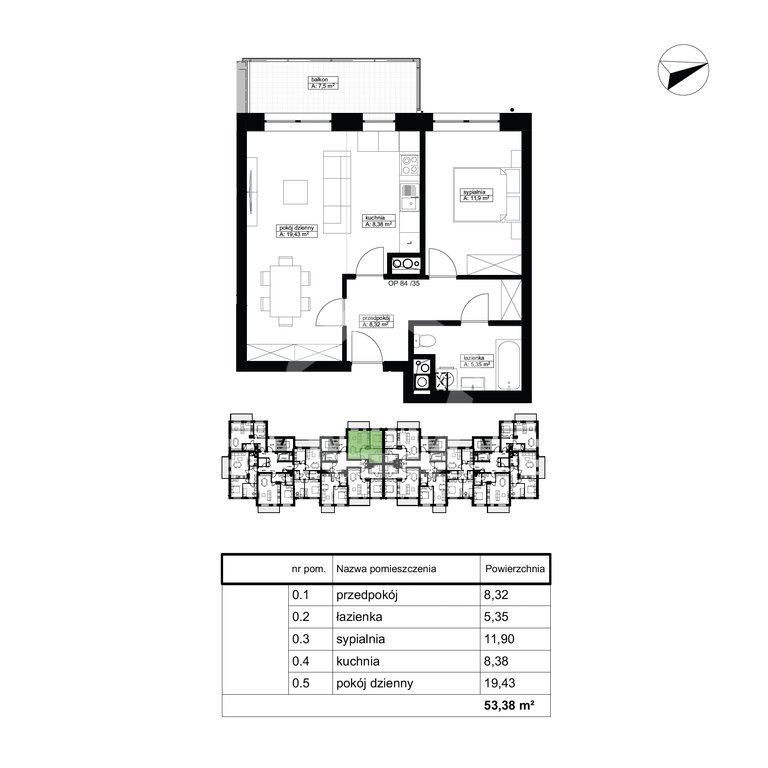 Mieszkanie dwupokojowe na sprzedaż Rzeszów, Franciszka Kotuli, Nowosądecka  53m2 Foto 1