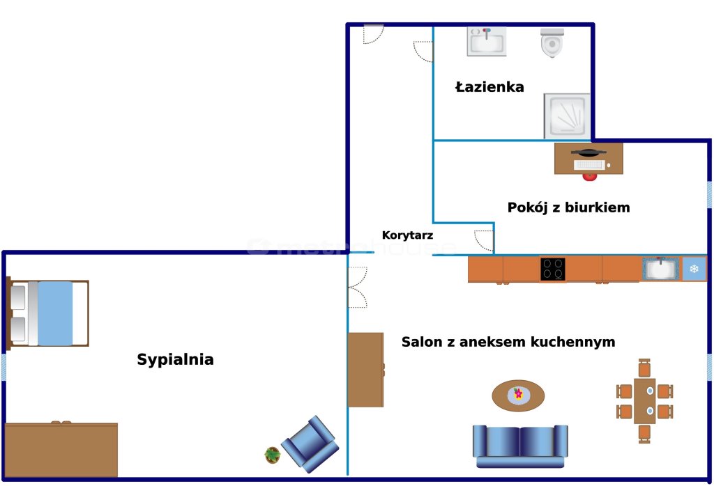 Mieszkanie trzypokojowe na wynajem Katowice, Kostuchna, Boya-Żeleńskiego  54m2 Foto 15