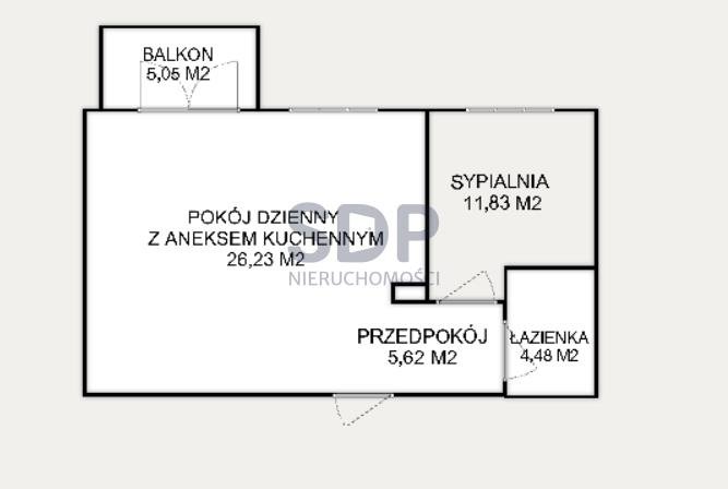 Mieszkanie dwupokojowe na sprzedaż Wrocław, Śródmieście, Kleczków, Wybrzeże Conrada - Korzeniowskiego  48m2 Foto 2