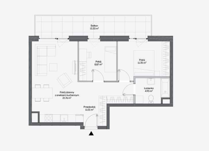 Mieszkanie trzypokojowe na sprzedaż Warszawa, Włochy, Raków, Fajansowa  58m2 Foto 1
