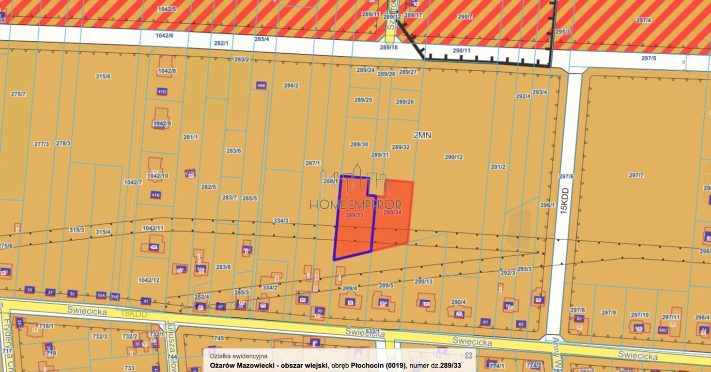 Działka budowlana na sprzedaż Płochocin, Szafirowa  1 220m2 Foto 1