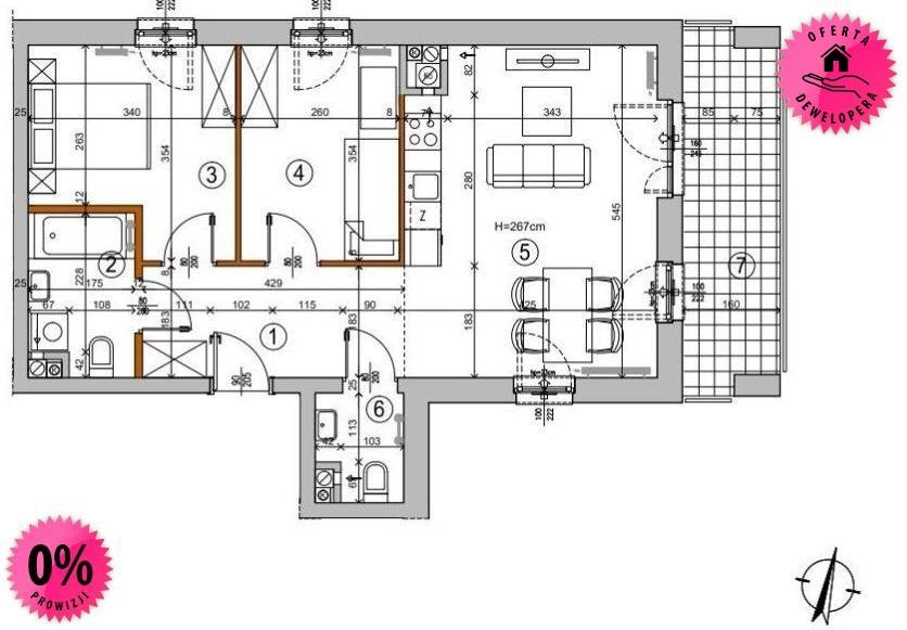Nowe 3-pokojowe mieszkanie w Rembertowie, 55,42 m2 Warszawa, Rembertów, Nowy Rembertów, Chełmżyńska  55m2 Foto 1