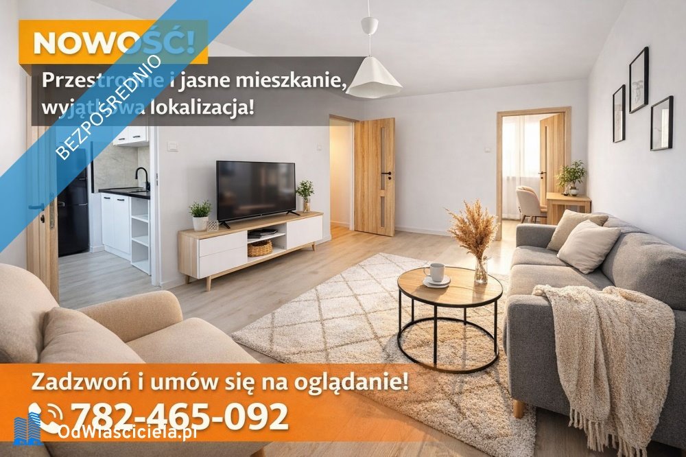 Przestronne 3-pokojowe mieszkanie z balkonem i gotowe do wprowadzenia Mikołów, Osiedle przy Plantach  47m2 Foto 1