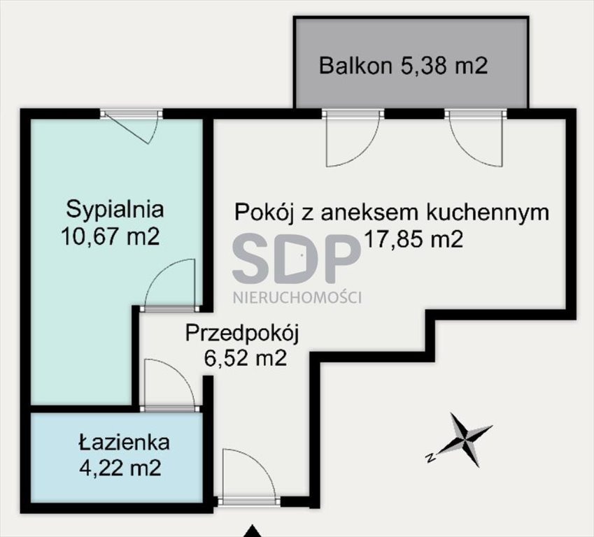 Mieszkanie dwupokojowe na sprzedaż Wrocław, Krzyki, Krzyki, Braterska  39m2 Foto 2