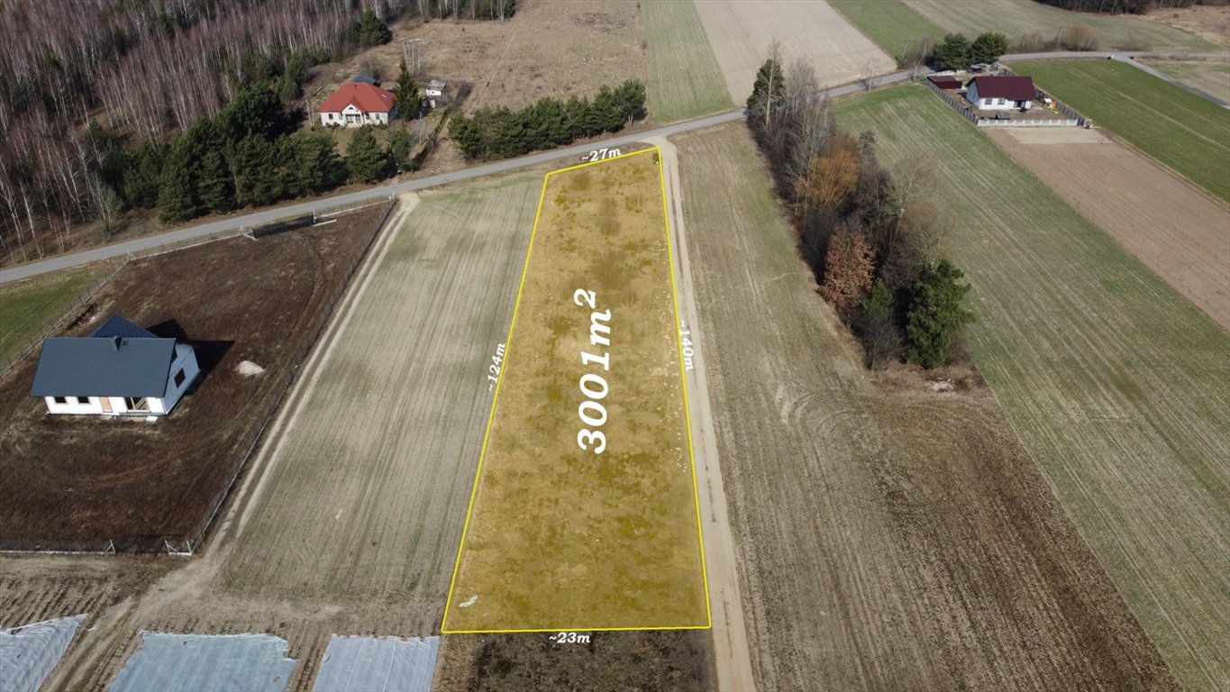 Działka budowlana 3001 m² w Stare Wrońska - lasy i pola Stare Wrońska  3 001m2 Foto 1