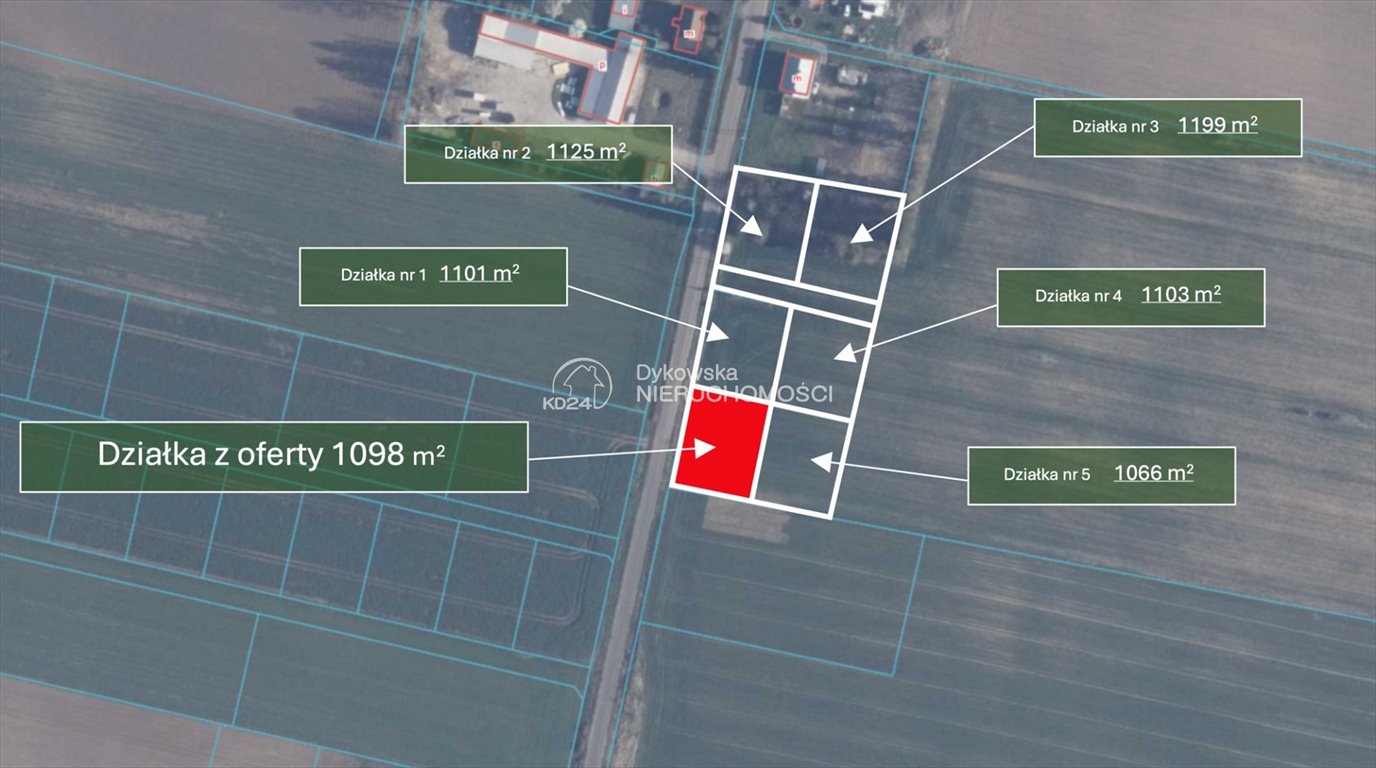 Działka budowlana 1098 m² z WZ, blisko plaży i natury Tawęcino  1 098m2 Foto 1