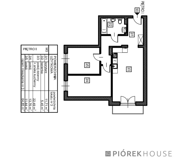 Nowoczesne 3-pokojowe mieszkanie w Markach z dużymi oknami Marki, Królowej Jadwigi  65m2 Foto 1