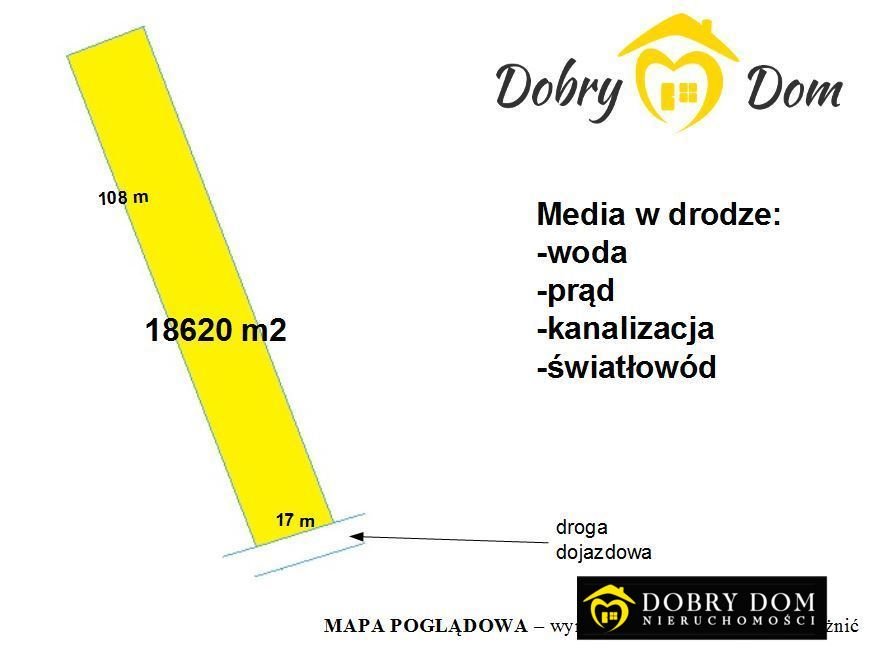 Działka rolna na sprzedaż Lipina  1 862m2 Foto 1