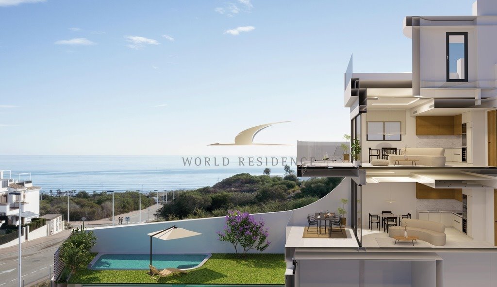 Nowoczesny apartament z widokiem na morze i tarasem Hiszpania, La Mata  77m2 Foto 1