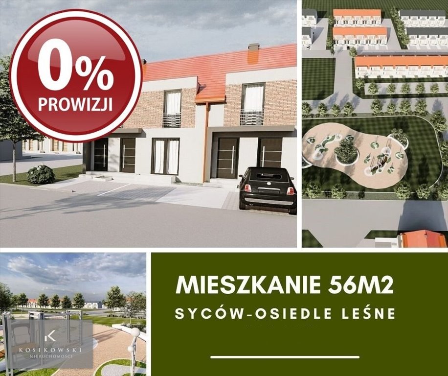 Mieszkanie trzypokojowe na sprzedaż Syców  56m2 Foto 1