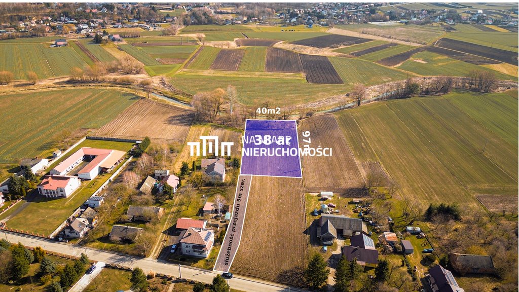 Działka budowlana 38 arów z mediami i dostępem asfaltowym Przeworsk, Żurawia  3 856m2 Foto 1