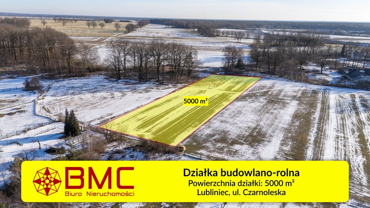 Duża działka budowlana 5000 m² w Lublincu z MPZP Lubliniec, Czarnoleska  5 000m2 Foto 1