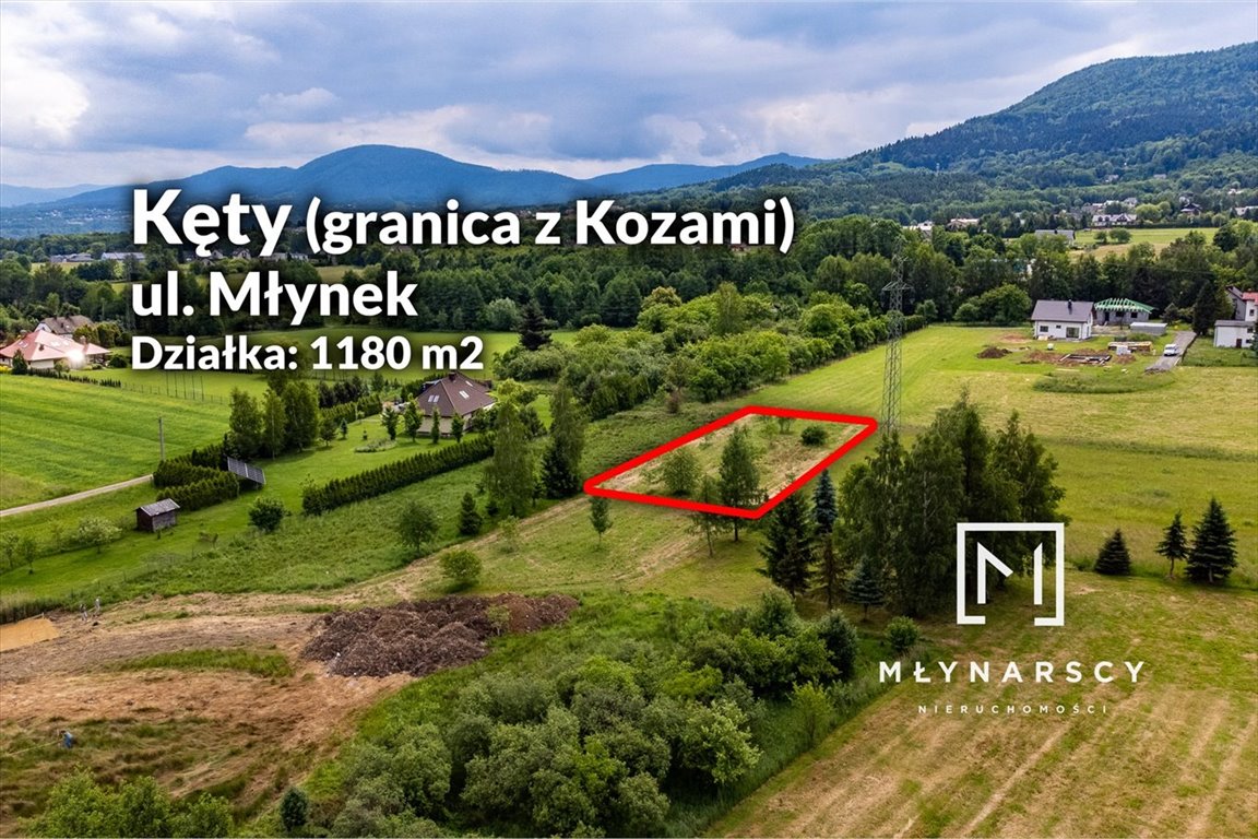 Działka budowlana na sprzedaż Kęty, Młynek  1 180m2 Foto 1