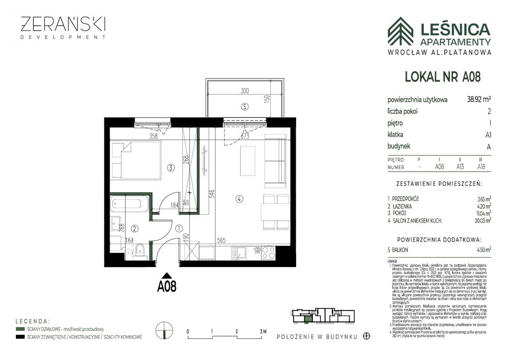 Mieszkanie dwupokojowe na sprzedaż Wrocław, Leśnica, Leśnica  39m2 Foto 1