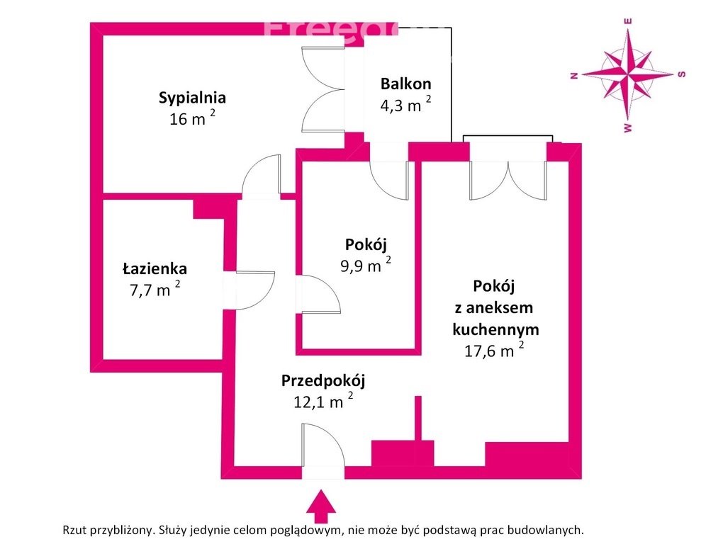 Mieszkanie trzypokojowe na sprzedaż Warszawa, Praga-Południe, Gocław, Jana Nowaka-Jeziorańskiego  63m2 Foto 17