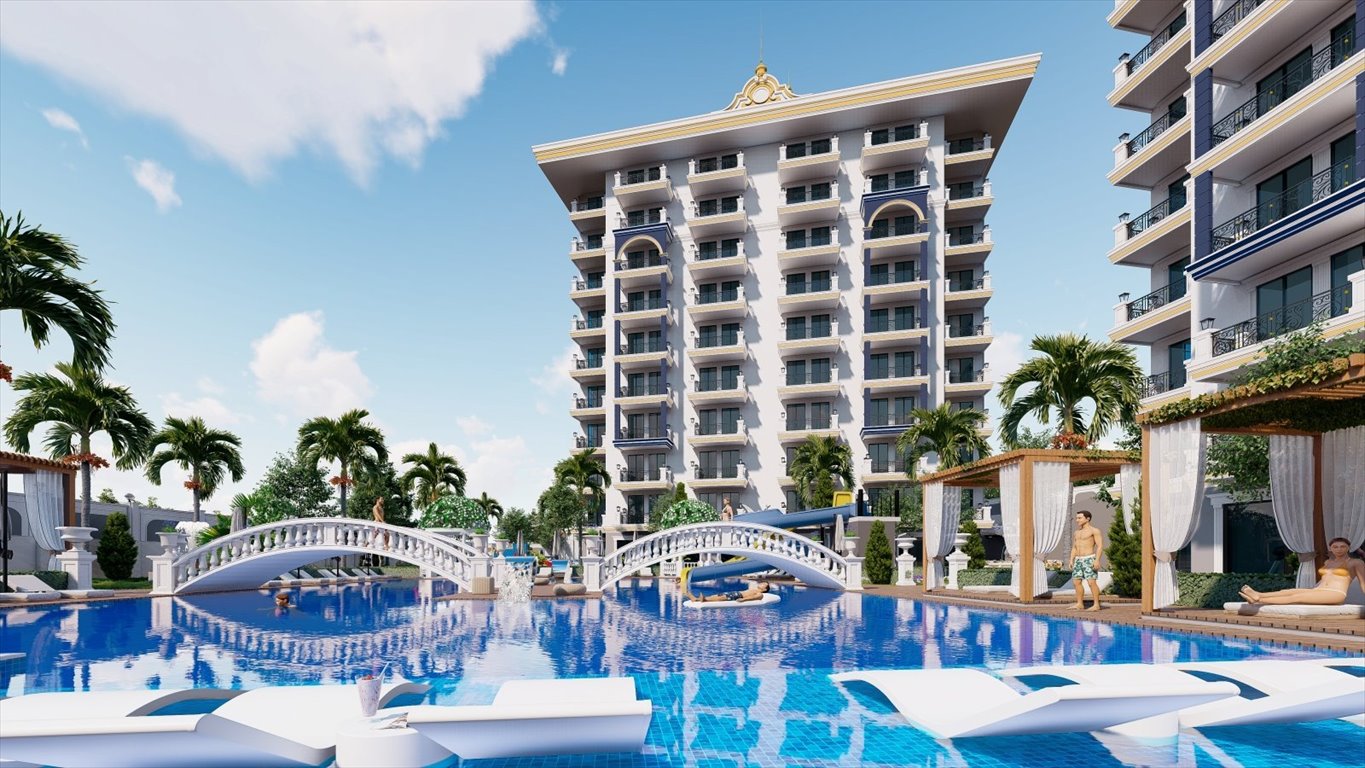 Stylowe 2-pokojowe apartamenty z basenem i spa w Avsallar Turcja, Avsallar, Avsallar, Alanya, Antalya  130m2 Foto 1