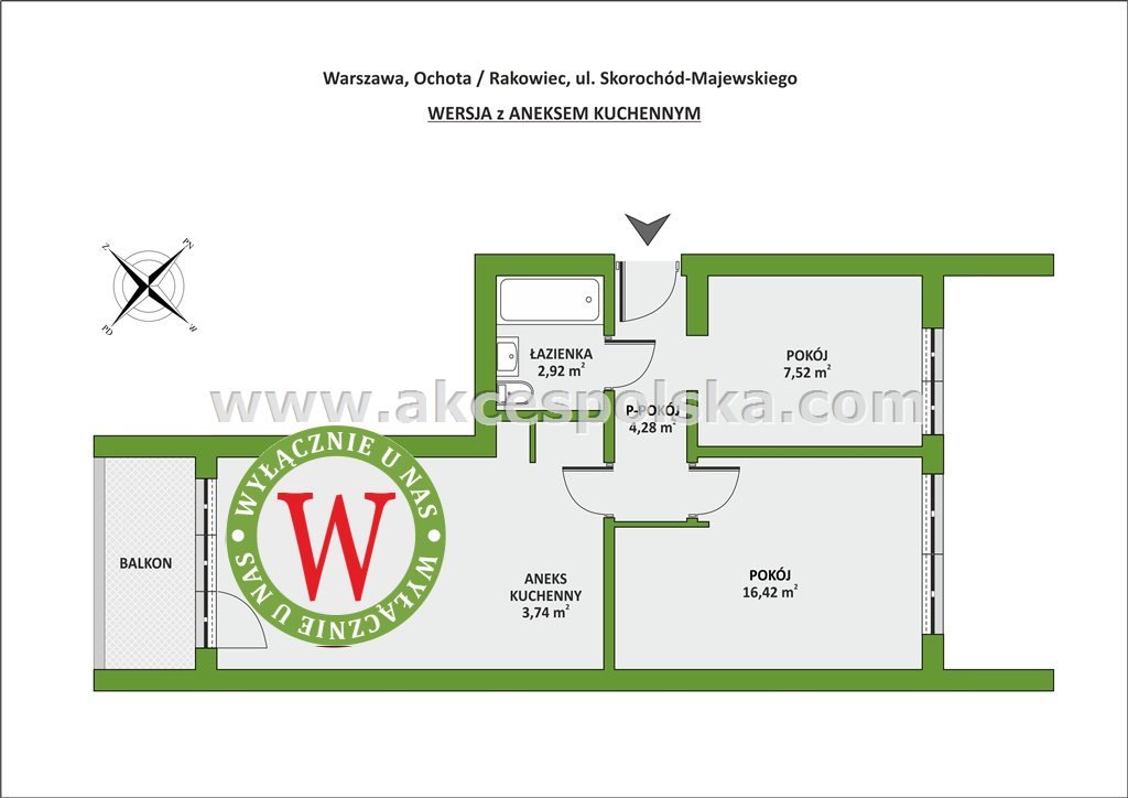 Mieszkanie dwupokojowe na sprzedaż Warszawa, Ochota, Rakowiec, Skorochód-Majewskiego  44m2 Foto 2