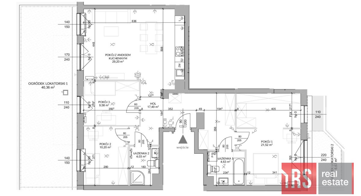 Mieszkanie czteropokojowe  na sprzedaż Warszawa, Włochy Raków, Łopuszańska  96m2 Foto 1