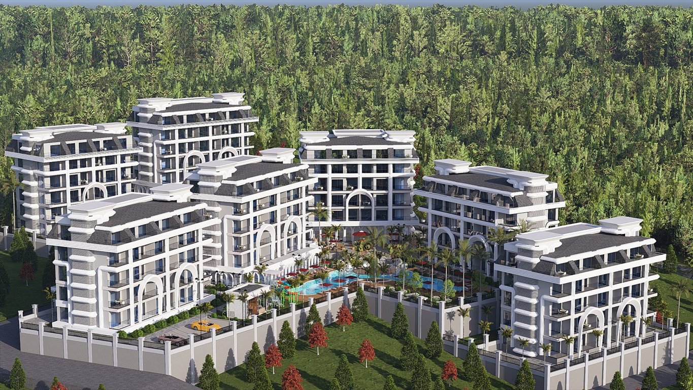 Nowoczesny apartament 2 pok. z basenem 800 m od morza Turcja, Alanya, Kestel, Alanya, Antalya  100m2 Foto 1