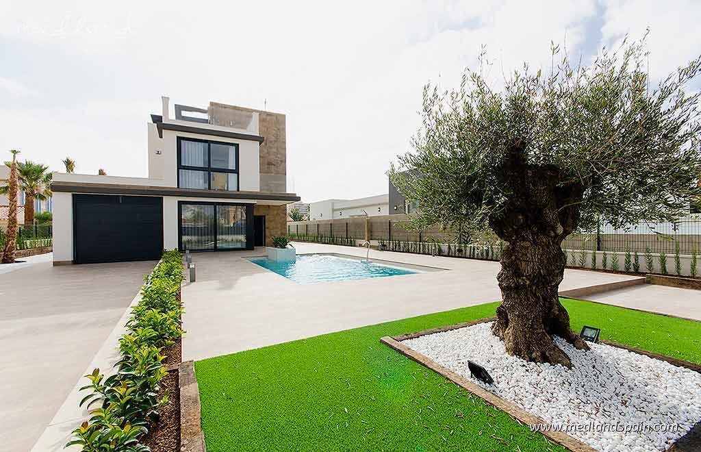 Nowoczesne domy z basenem, 4 sypialnie, blisko plaży Hiszpania, La Manga Del Mar Menor  178m2 Foto 1
