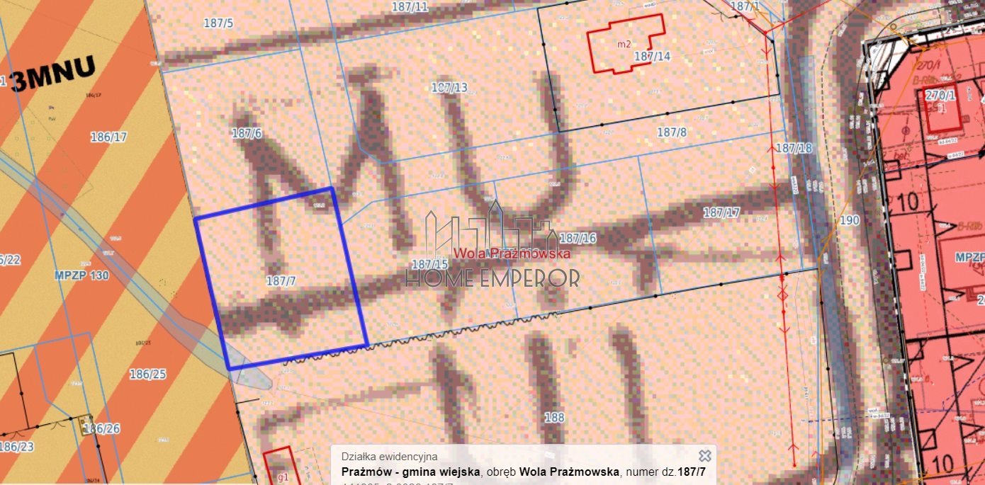 Działka budowlana na sprzedaż Wola Prażmowska  1 000m2 Foto 1