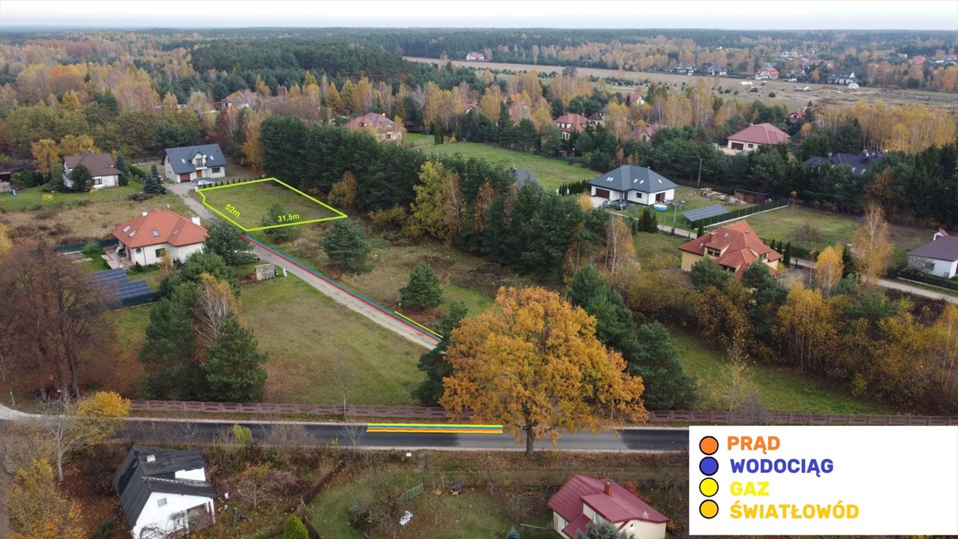 Działka 1500 m² z mediami, kameralna okolica Marianów Marianów  1 500m2 Foto 1