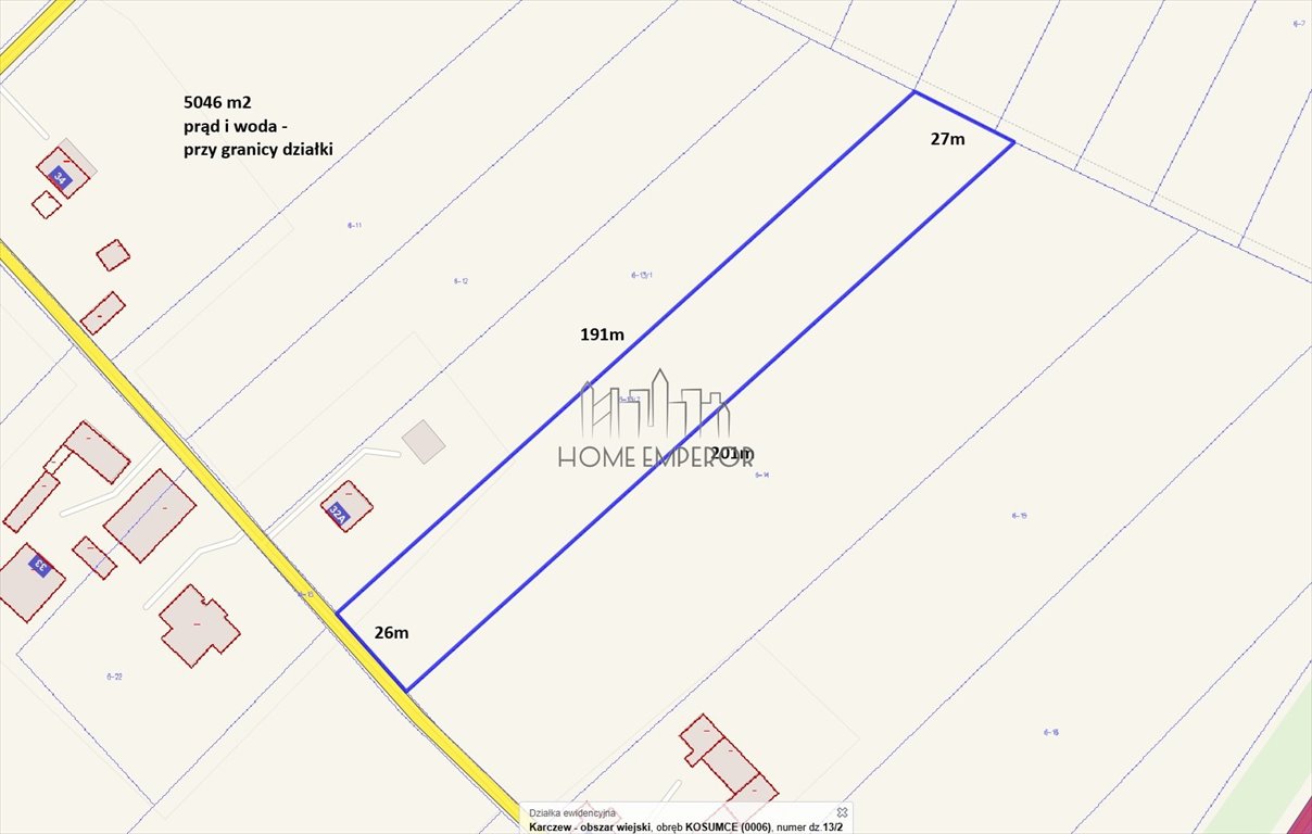 Działka budowlana na sprzedaż Kosumce  5 046m2 Foto 1