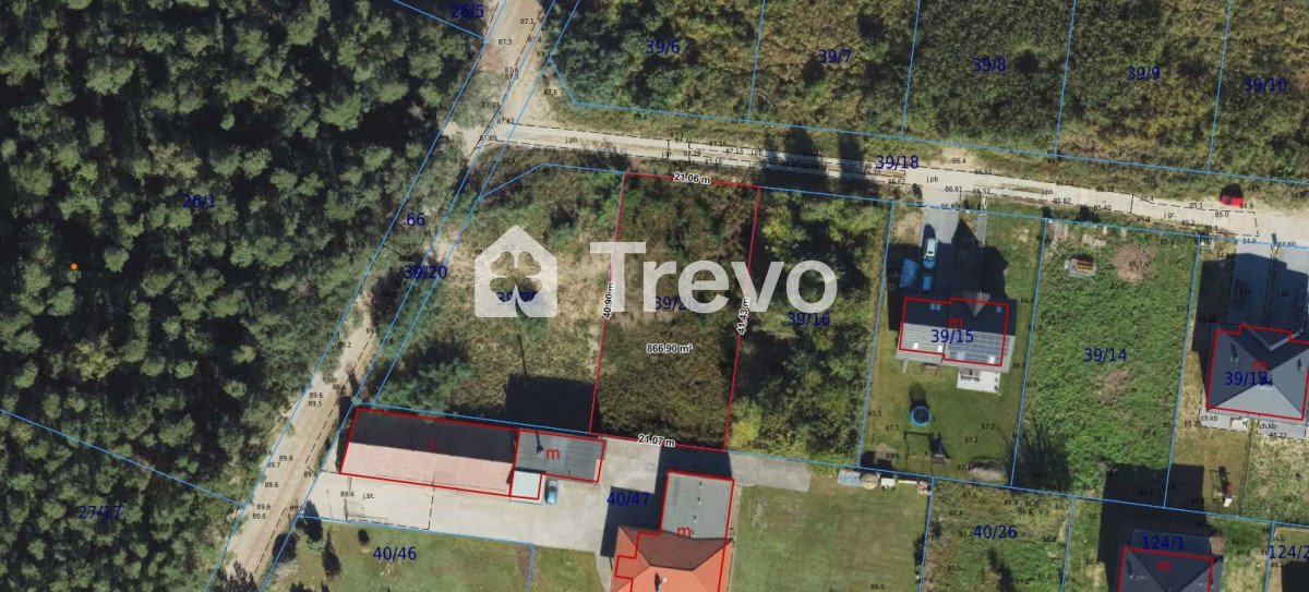 Działka budowlana 867 m² z mediami, spokój i wygoda Jankowo Gdańskie, Błękitna  867m2 Foto 1