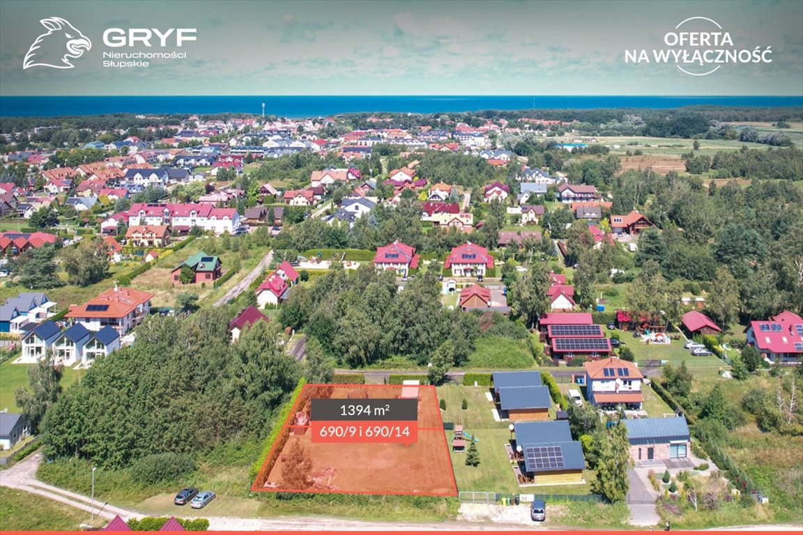Dwie działki budowlane w Rowach - uzbrojone blisko plaży Rowy, Cedrowa  1 394m2 Foto 1