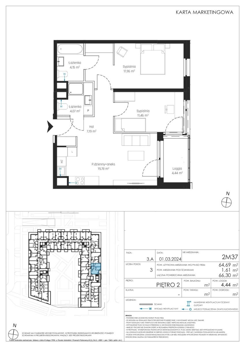 Luksusowy apartament nad Motławą z 2 łazienkami i loggią Gdańsk, Śródmieście, Sienna Grobla  64m2 Foto 1