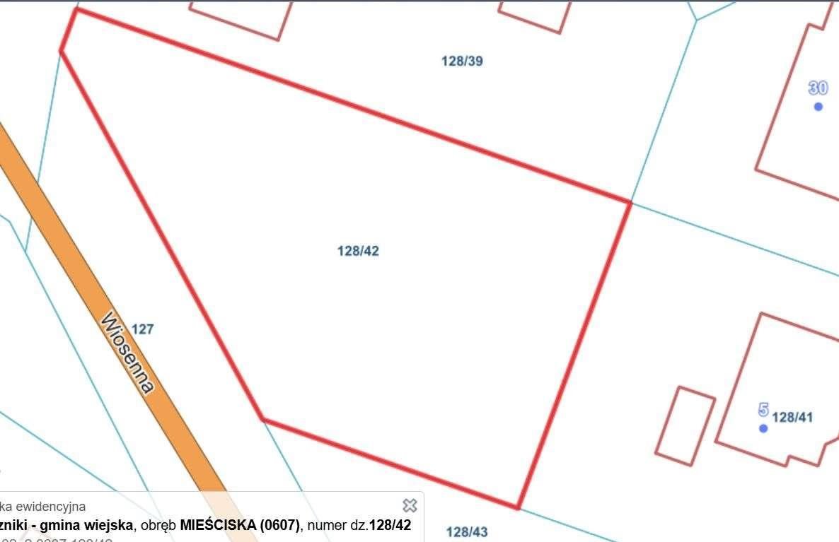 Działka budowlana na sprzedaż Mieściska  1 248m2 Foto 5