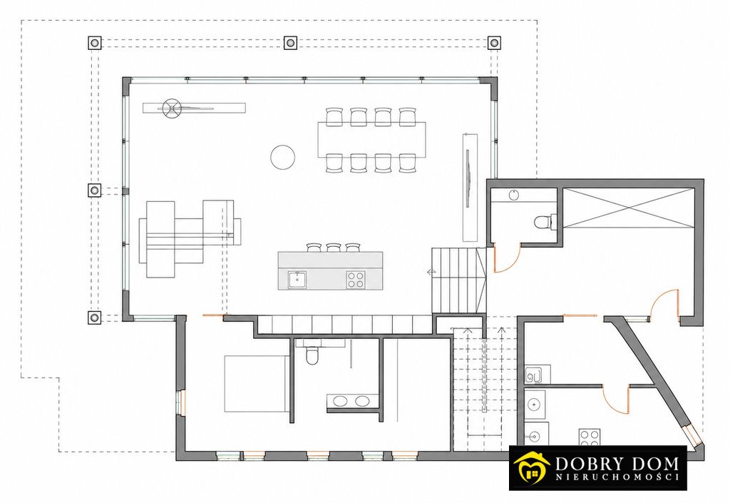 Działka z pozwoleniem na budowę i nowoczesny projekt domu Ogrodniki Barszczewskie  1 262m2 Foto 1