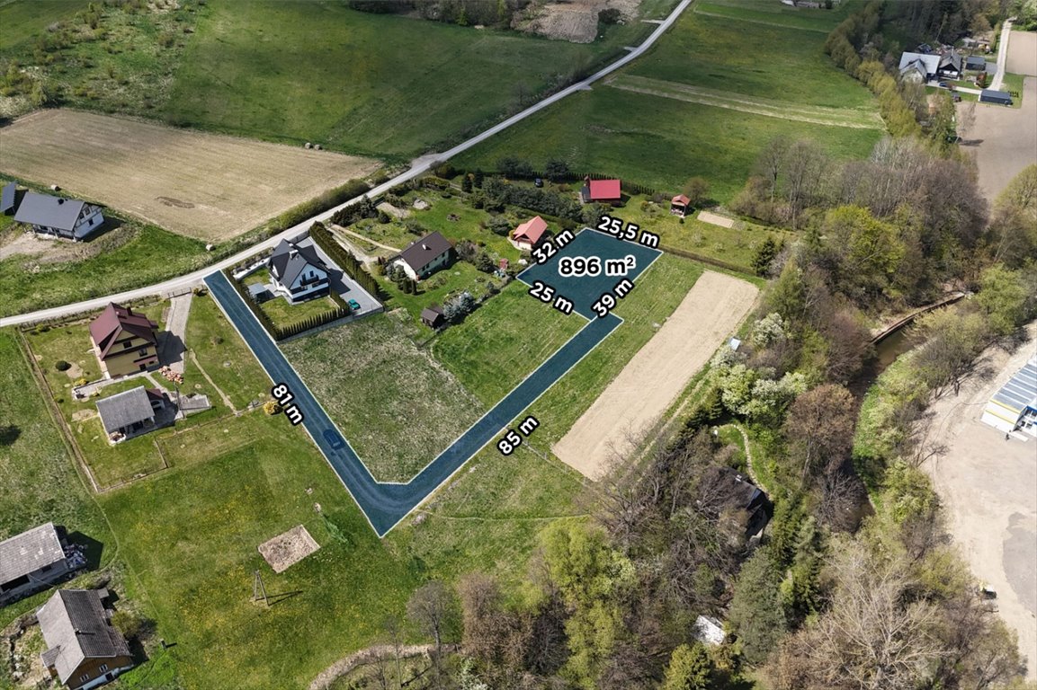 Do sprzedania działka 896 m² z widokiem na góry w Pogorzany Pogorzany  896m2 Foto 1