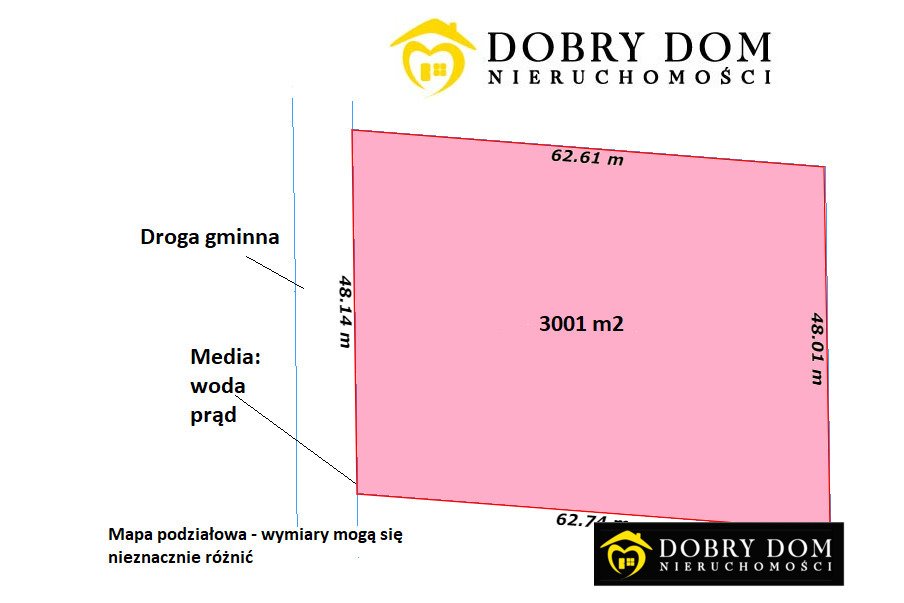 Działka 3001 m² przy asfalcie, las, spokój, media Pasynki  3 000m2 Foto 1