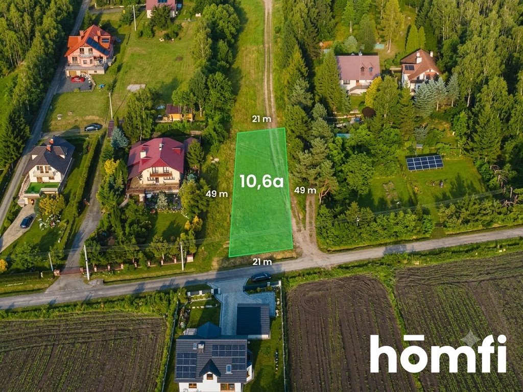 Działka budowlana 10,6 ar z mediami, blisko Krakowa polecam Maszków  1 060m2 Foto 1