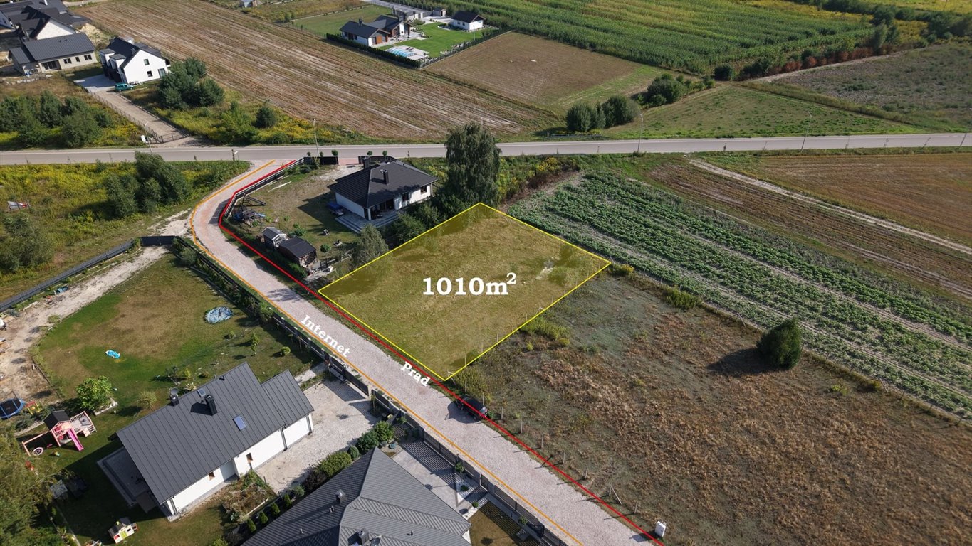 Działka budowlana 1000 m² w Grądach z mediami i planem zabudowy Grądy  1 010m2 Foto 1