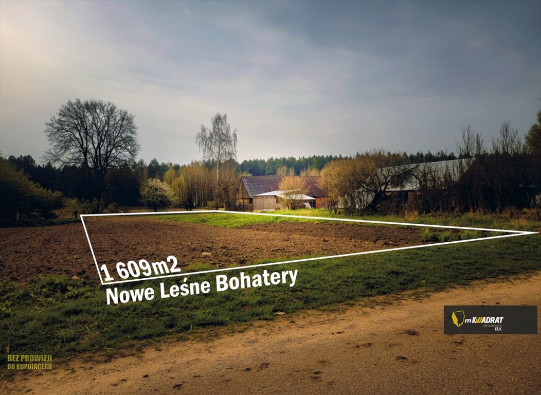 Działka 1609 m² w urokliwej wsi Nowe Leśne Bohatery Nowe Leśne Bohatery  1 609m2 Foto 1