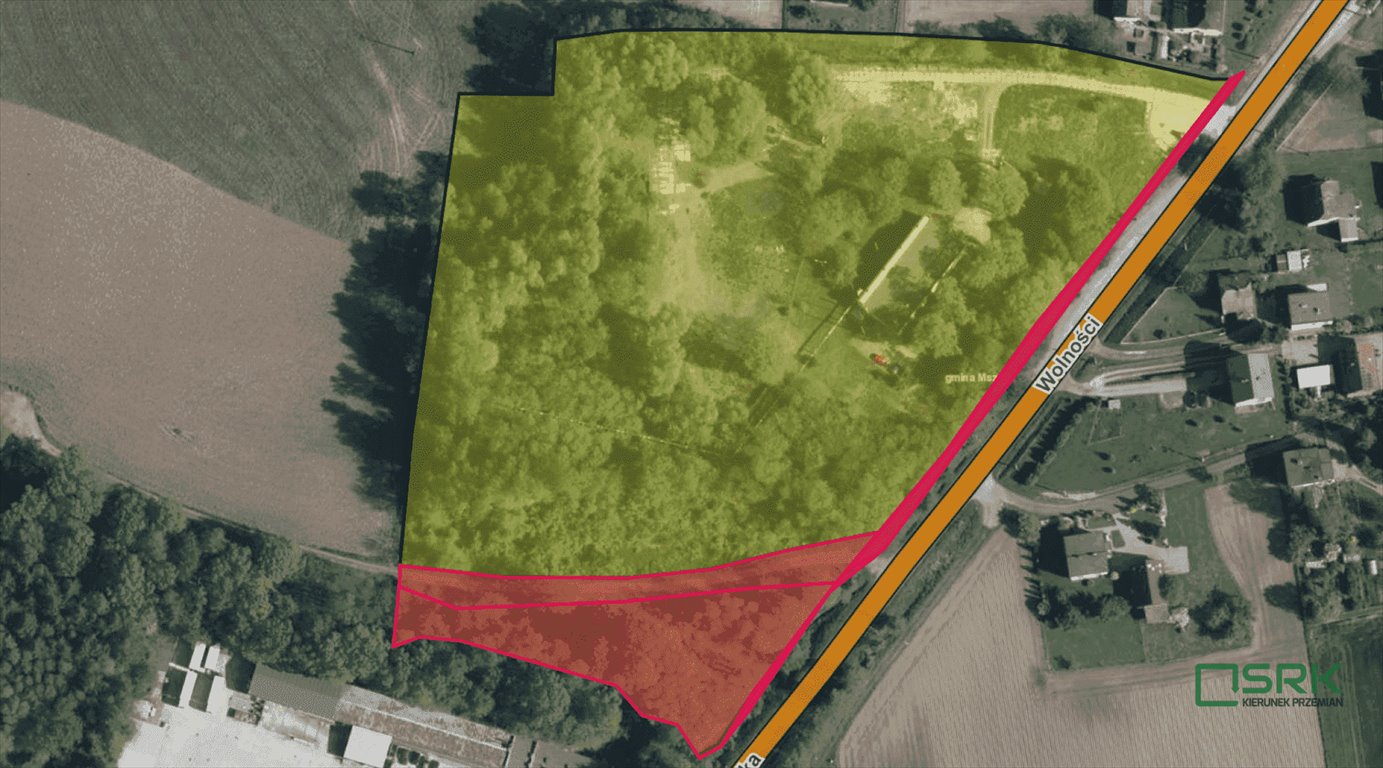 Inwestycyjna działka 4107 m2 w Mszanie, ul. Wolności Mszana, Mszana, Wolności  4 107m2 Foto 1