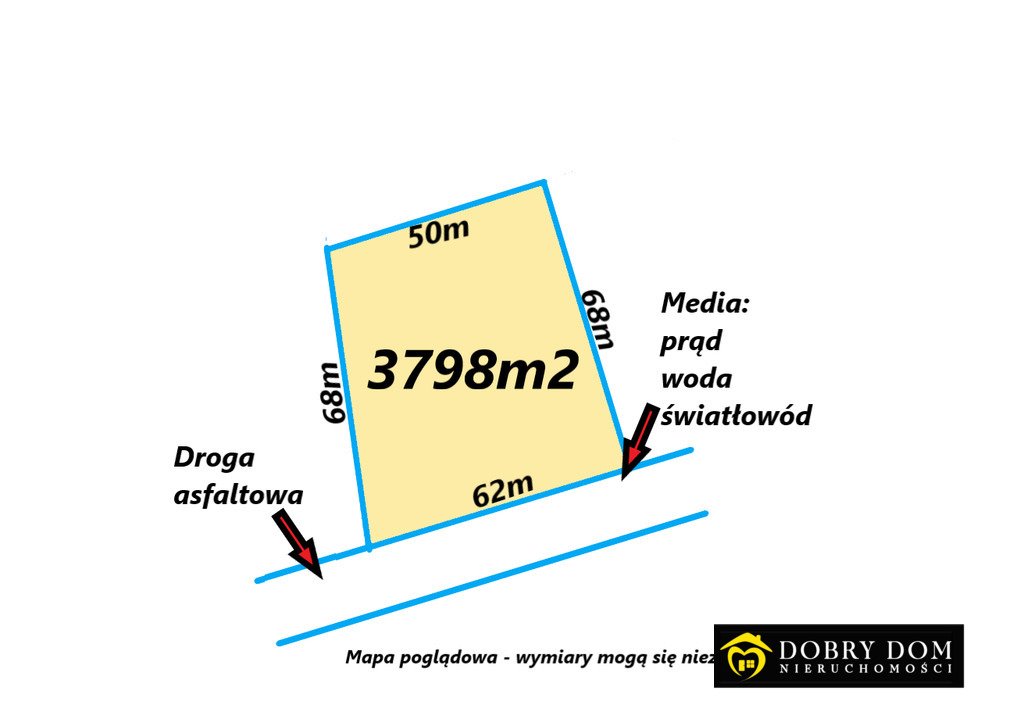 Działka budowlana na sprzedaż Biele  3 798m2 Foto 2