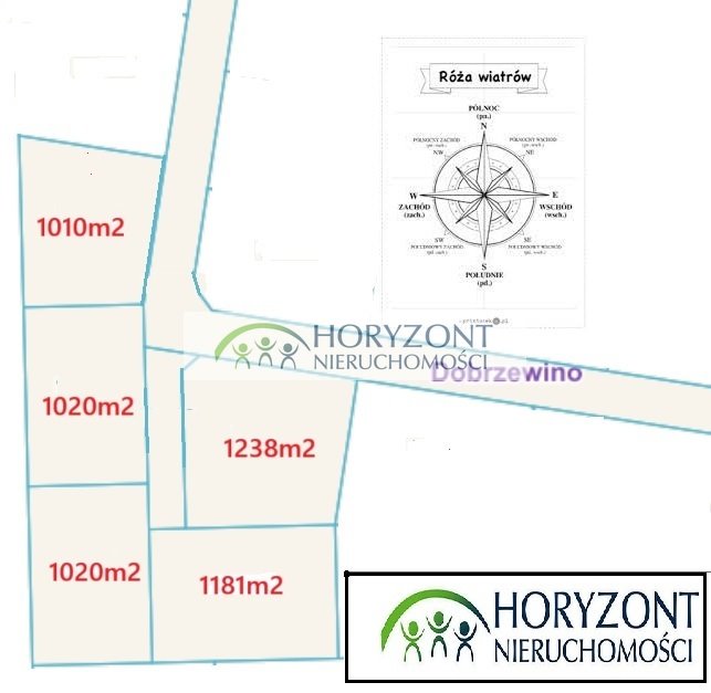 Działka budowlana w Dobrzewinie, 1181 m2, blisko Gdyni Dobrzewino  1 181m2 Foto 1