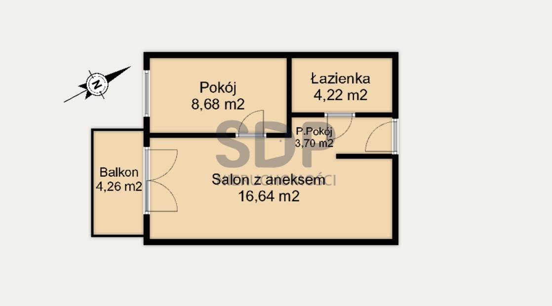 Mieszkanie dwupokojowe na sprzedaż Wrocław, Krzyki, Klecina, Przyjaźni  33m2 Foto 2