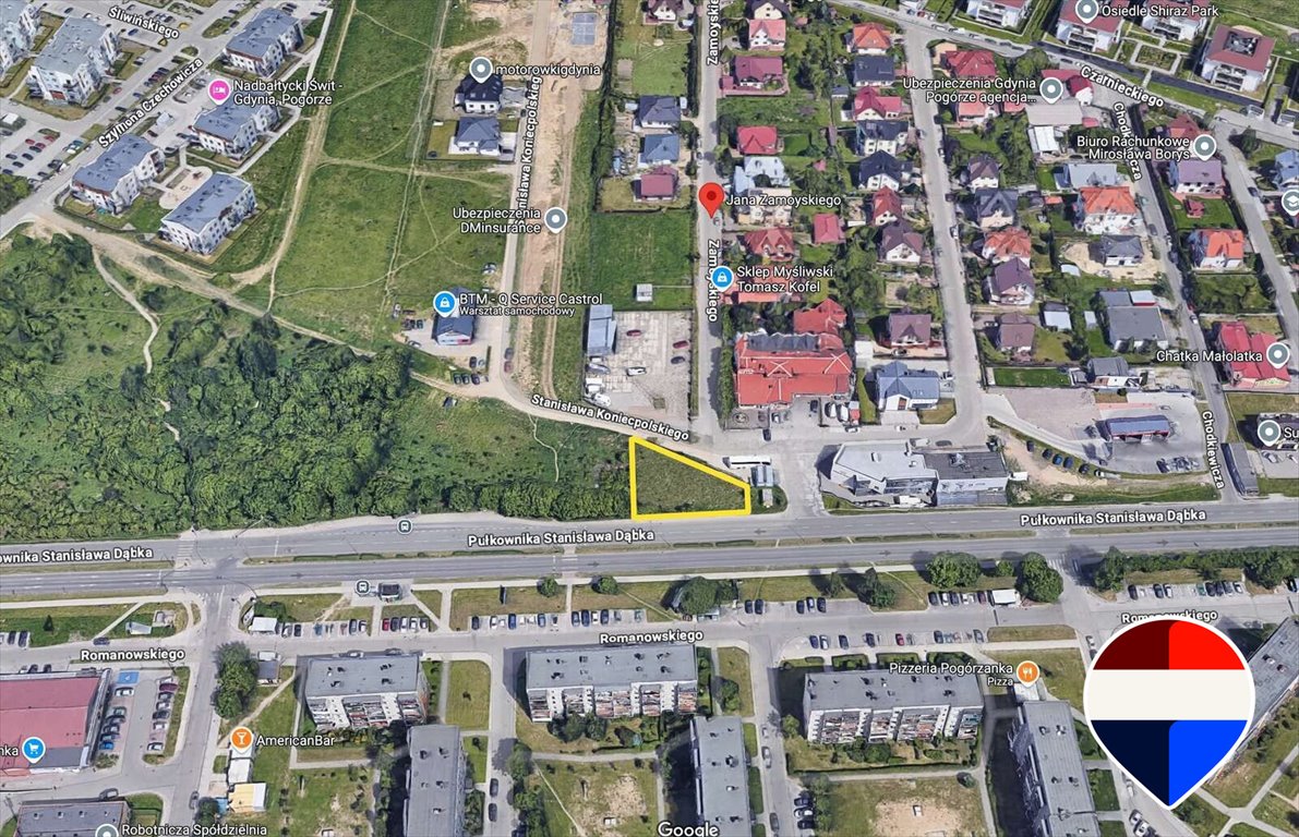 Działka usługowa 707 m² w Gdyni z planem zagospodarowania Gdynia, Płk. Dąbka  707m2 Foto 1