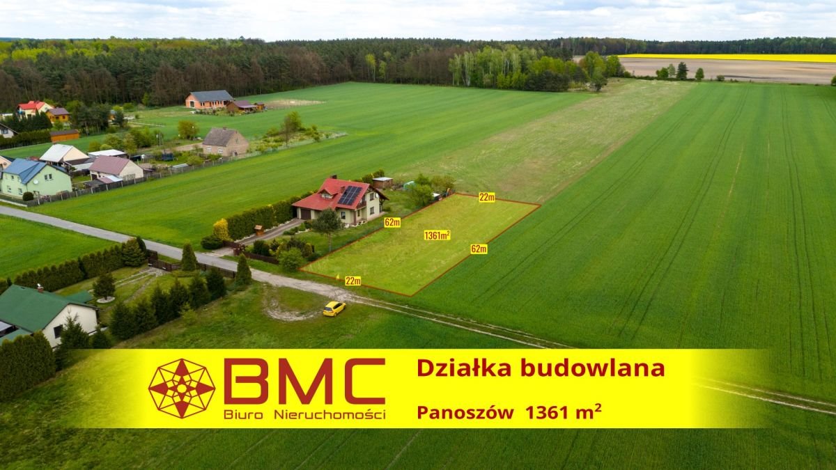 Działka budowlana na sprzedaż Panoszów, Tysiąclecia  1 361m2 Foto 1