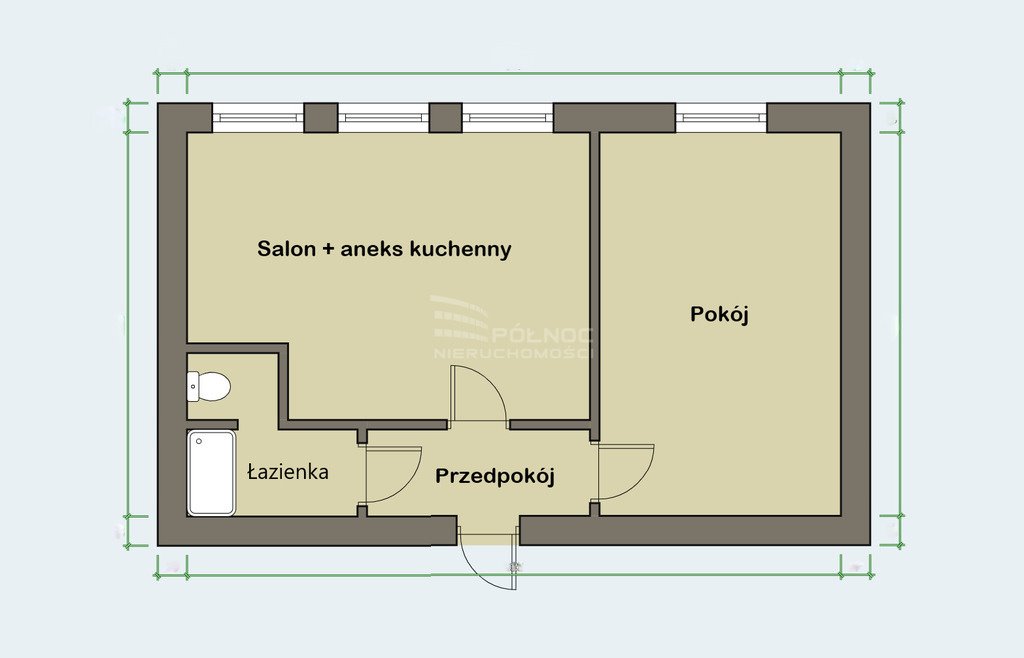 Mieszkanie dwupokojowe na sprzedaż Olsztyn, Pana Tadeusza  32m2 Foto 1