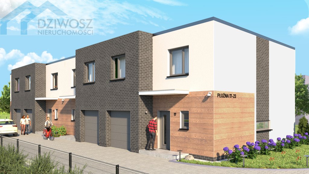 Nowoczesny dom szeregowy 5 pokoi z garażem i energooszczędnymi rozwiązaniami Wrocław, Fabryczna, Płużna  127m2 Foto 1