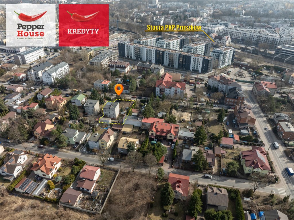 Działka 877 m² z domem i garażem, blisko PKP Pruszków Pruszków, Królowej Jadwigi  877m2 Foto 1