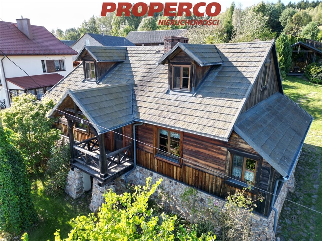 Urokliwy dom z bali z widokiem na góry (175 m², garaż) Klonów  207m2 Foto 1