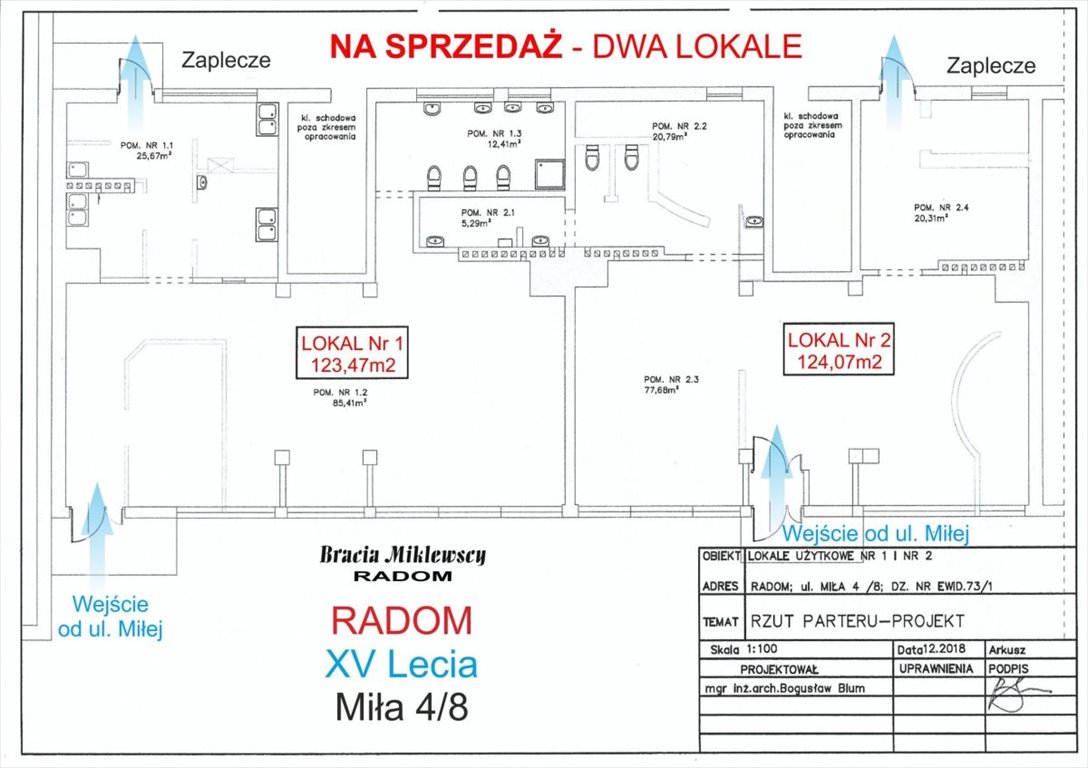 Lokal użytkowy na wynajem Radom, XV-Lecia, Miła  124m2 Foto 2