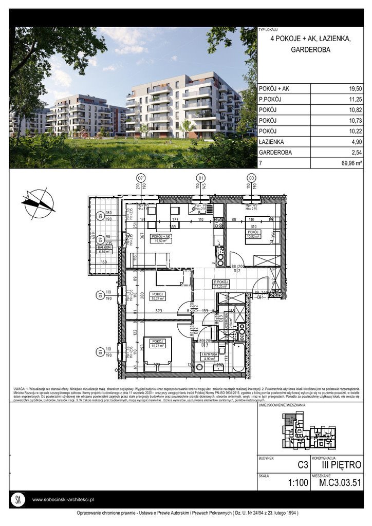 Mieszkanie czteropokojowe  na sprzedaż Bydgoszcz, Fordon, Fordońska  70m2 Foto 4