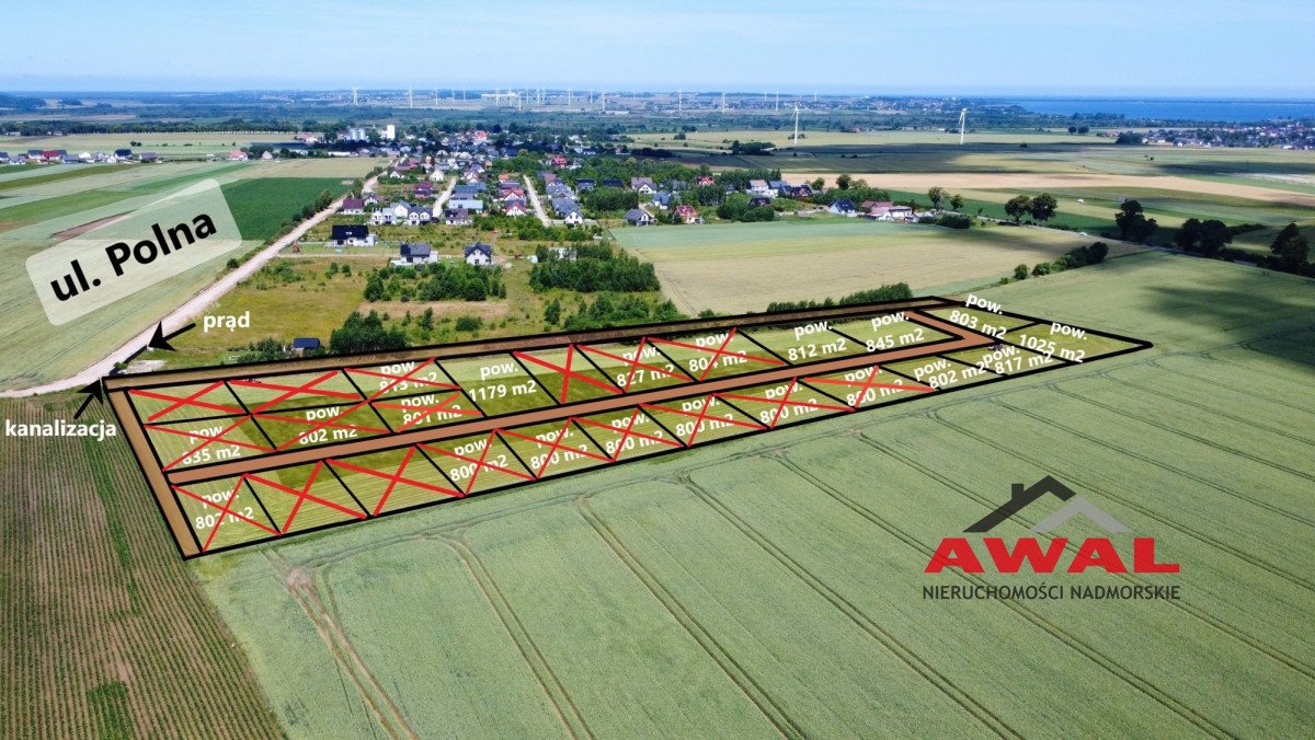 Działka budowlana 802 m² w Połczynie (blisko lasu i morza) Połczyno, Polna  802m2 Foto 1
